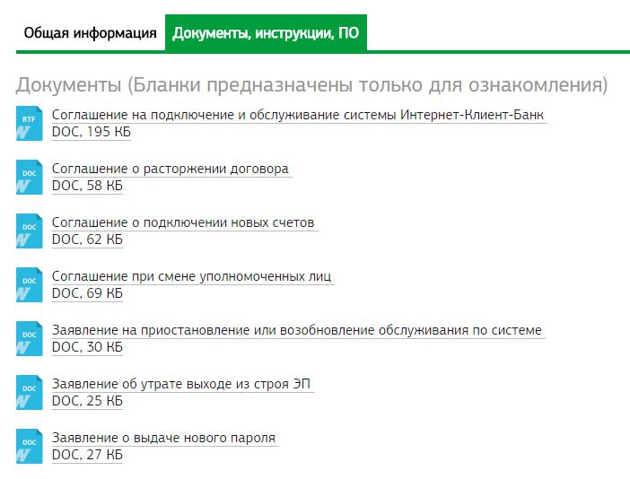 Документы для входа юридических лиц