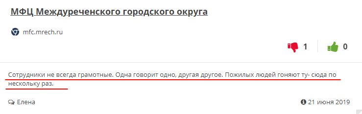 Отрицательный комментарий